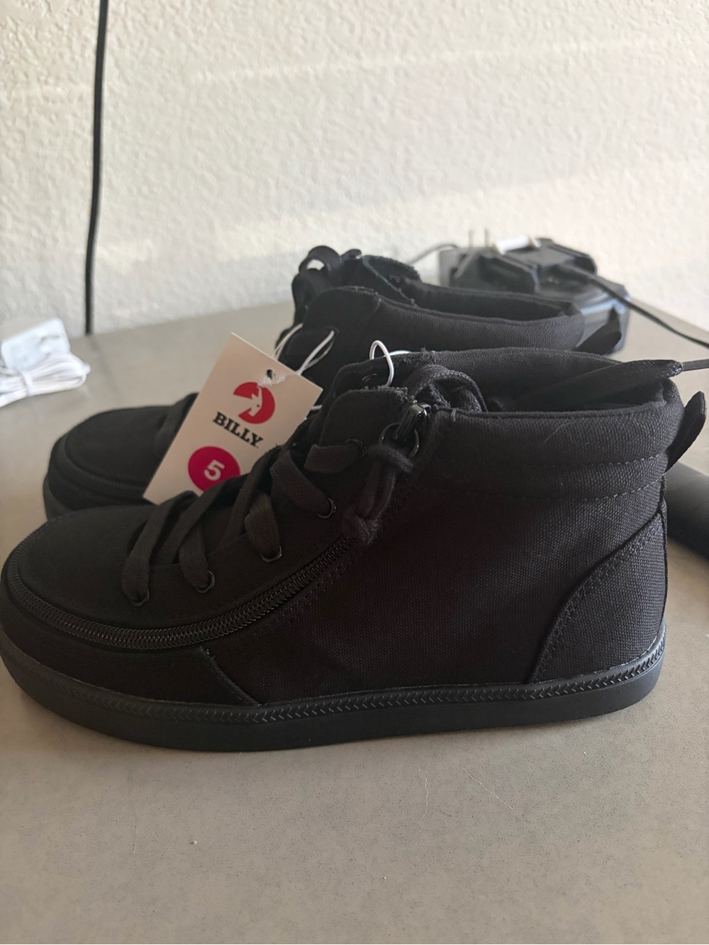 Kids Black High-Top Sneakers by Billy